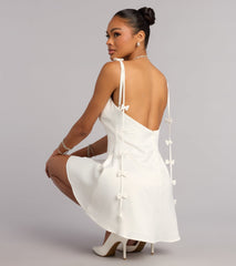 Something Sweet And Chic Bow Mini Dress