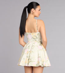 Spring Fling Floral Skater Dress