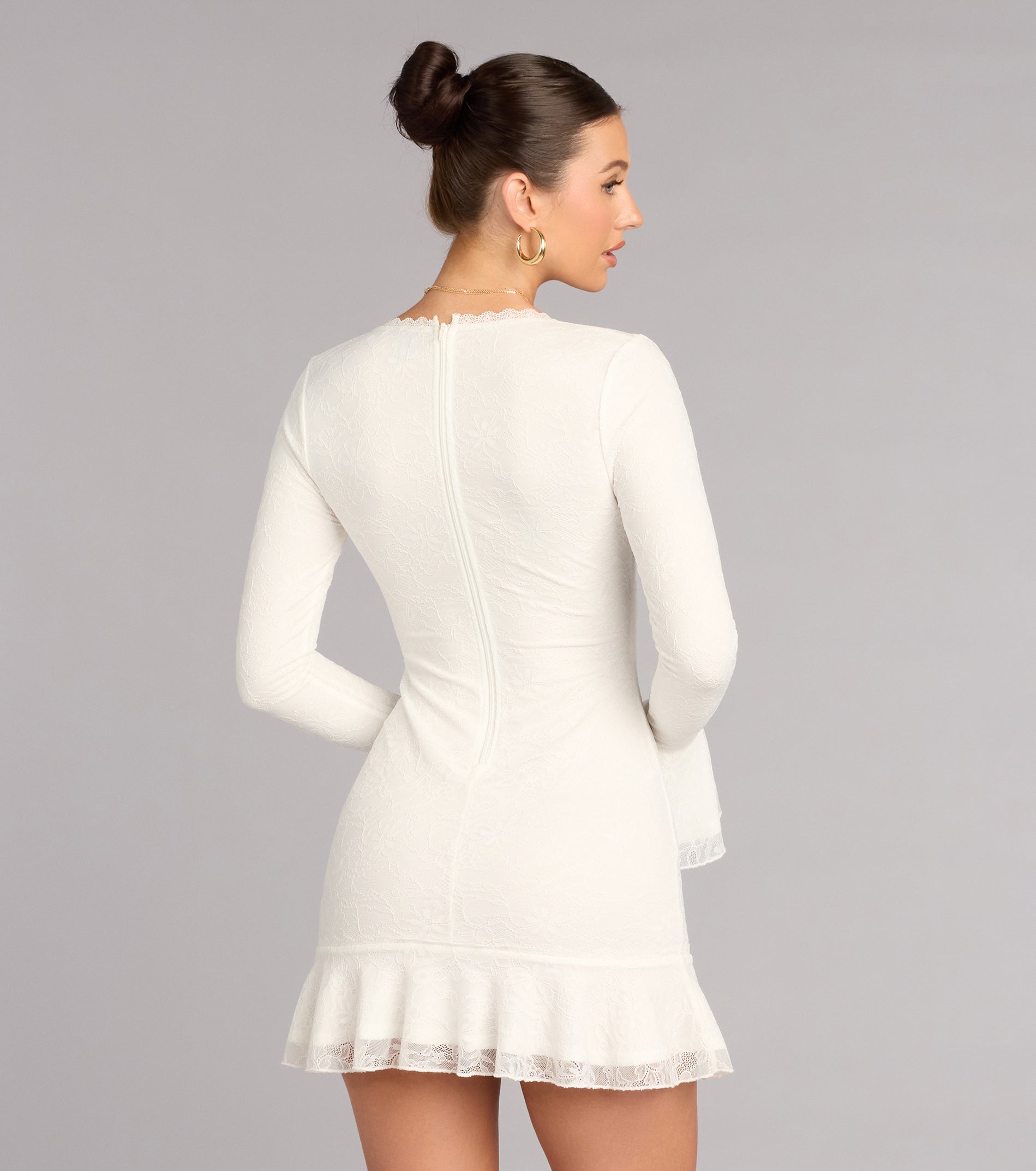 Quiet Romance Lace Mini Dress