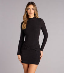 Low Key Dazzle Glitter Mini Dress