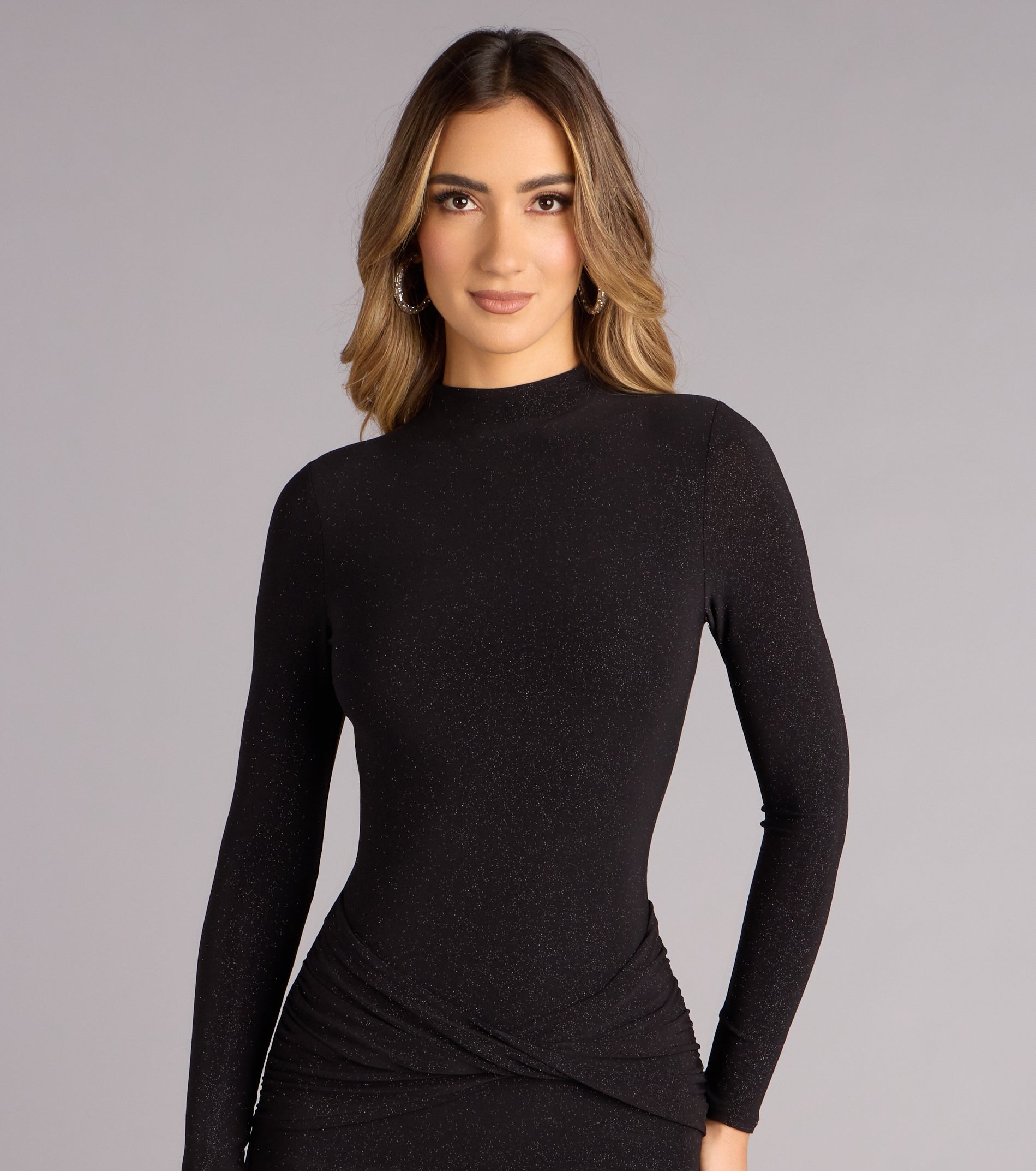 Low Key Dazzle Glitter Mini Dress