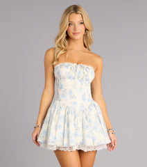 Pretty Please Floral Skater Dress