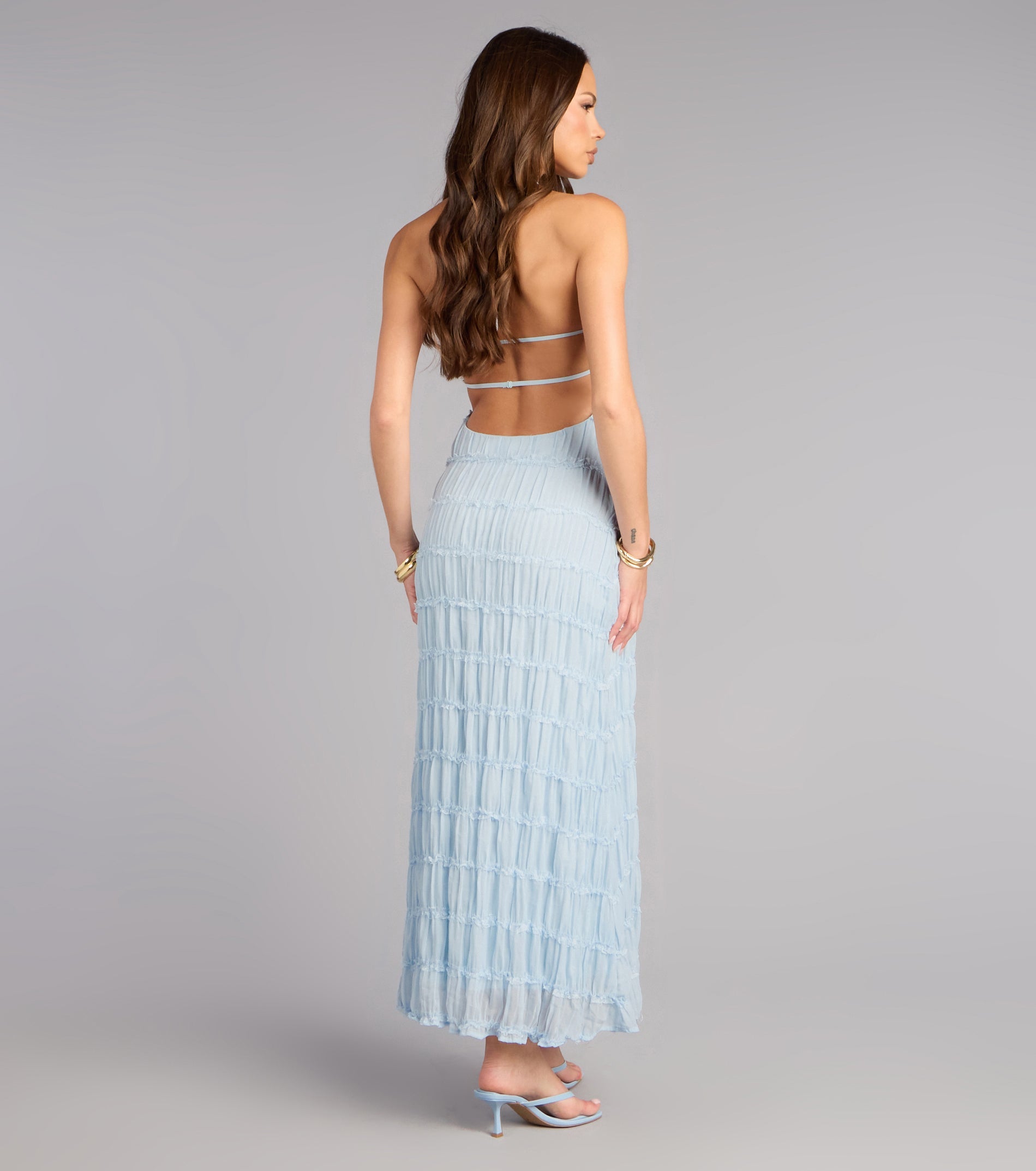 Spring Breeze Chiffon Maxi Dress