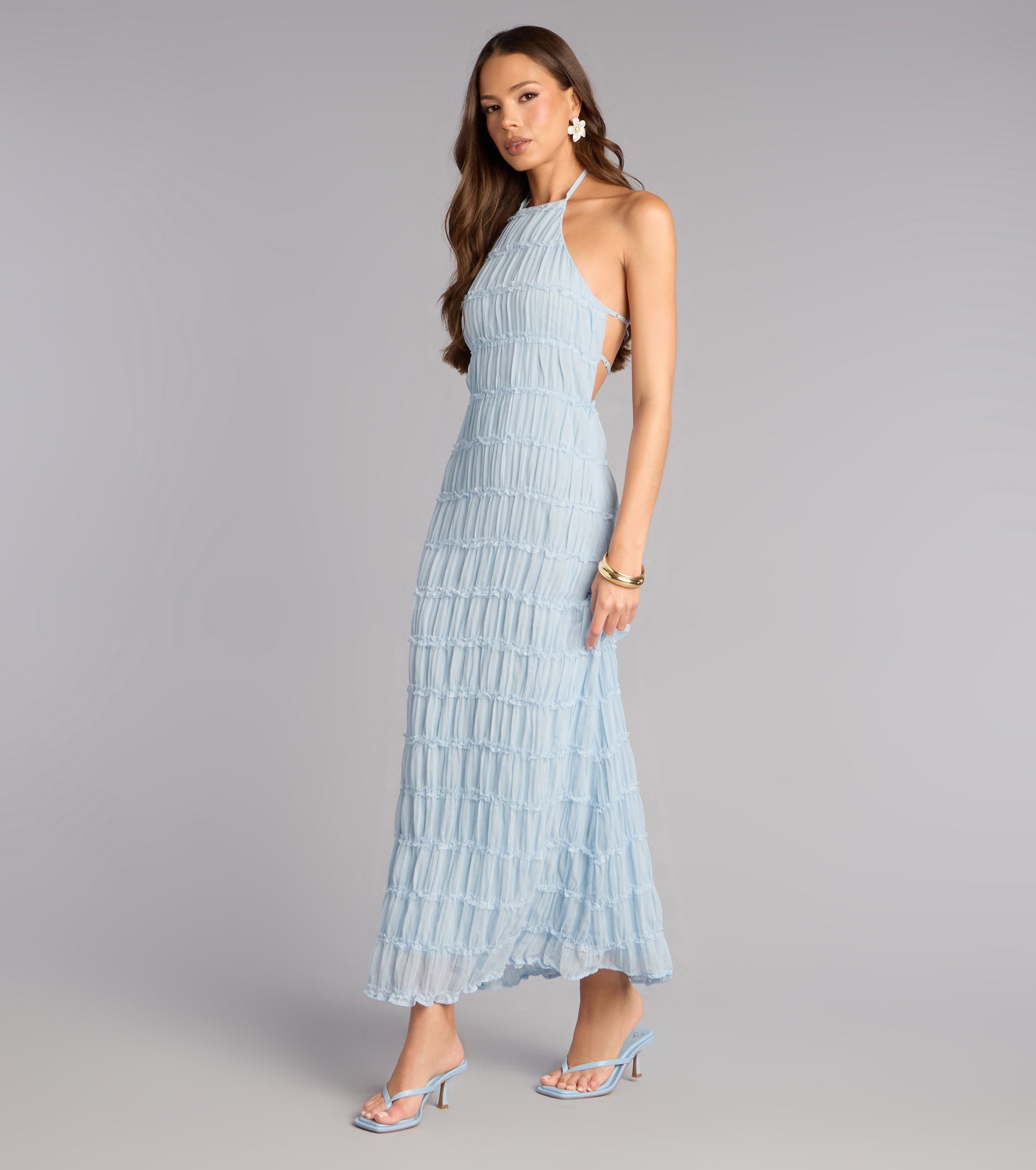 Spring Breeze Chiffon Maxi Dress