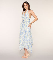 RSVP Pretty Floral Chiffon Maxi Dress