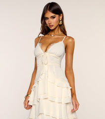 RSVP Ruffle Chiffon Maxi Dress