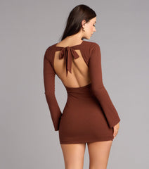 Keep Them Curious Tie Back Mini Dress