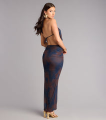 Vacation Mode Abstract Open Back Maxi Dress