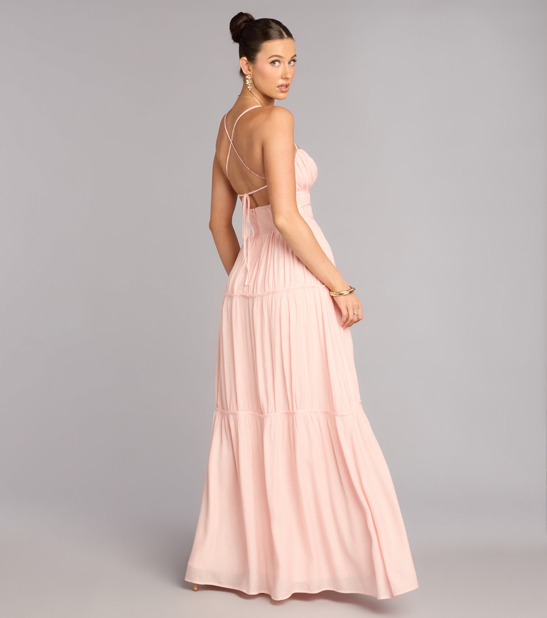 Weekend Wandering Open Back Maxi Dress