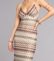 Sunset Plans Chevron Crochet Maxi Dress