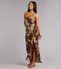 Island After Hours One Shoulder Maxi Dress