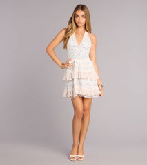 Sweet Plans Ahead Ditsy Floral Print Skater Dress