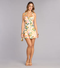 Amalfi Mood Halter Skater Dress