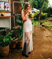 Desert Daydream Fringe Maxi Dress