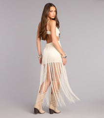 Desert Daydream Fringe Maxi Dress