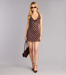 Flirty Fab Polka Dot Halter Mini Dress