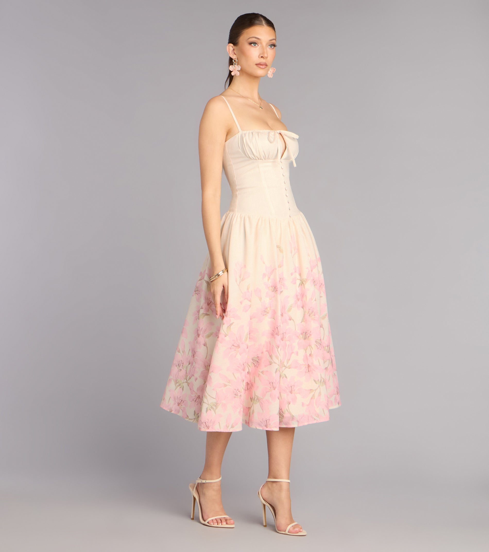Daydream Bloom Floral Print Midi Dress