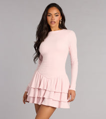 Sweet Plans Ahead Long Sleeve Skater Dress