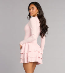 Sweet Plans Ahead Long Sleeve Skater Dress