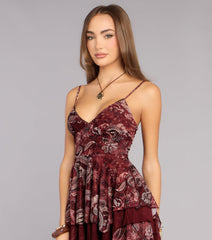 Weekend Flare Paisley Skater Mini Dress