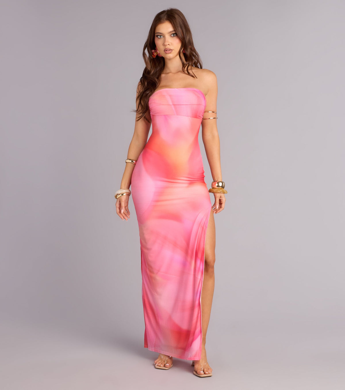 Island Heat Mesh Maxi Dress