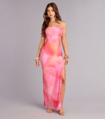 Island Heat Mesh Maxi Dress