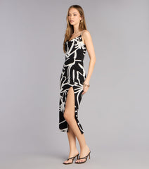 Gallery After Hours Cowl Neck Midi Dress