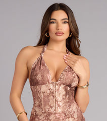 Soft Focus Nights Mesh Corset Mini Dress