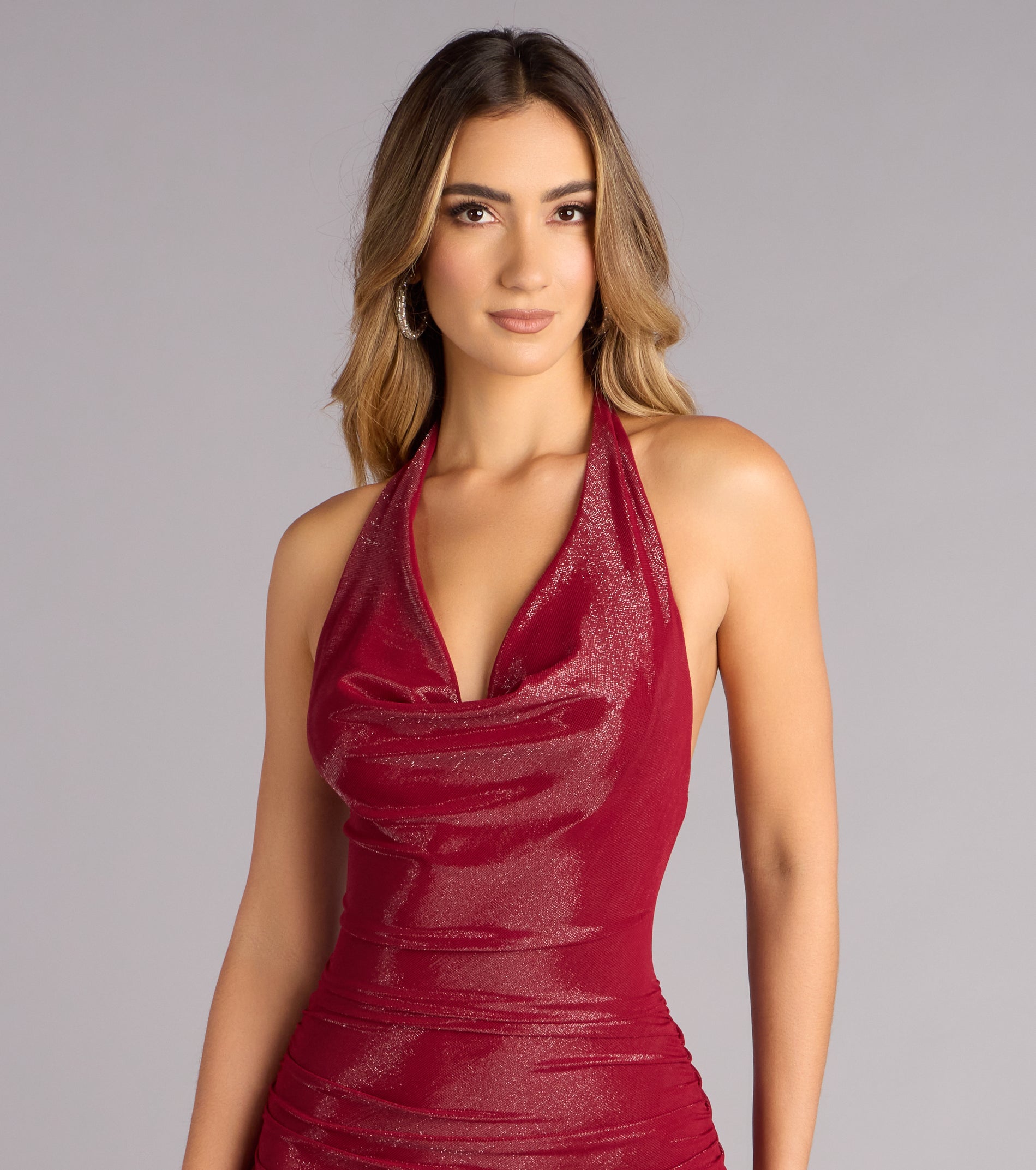 Sweet Glow Cowl Neck Mini Dress