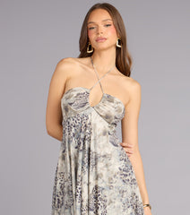 Cool Confidence Animal Print A-Line Mini Dress