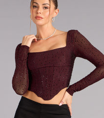 Glow Curve Long Sleeve Corset Top