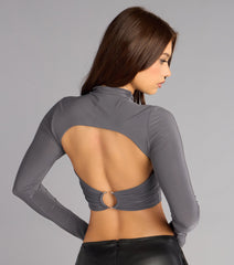 Quiet Flex Open Back Crop Top