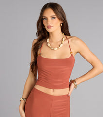 Effortless Chic Lace-Up Crop Top