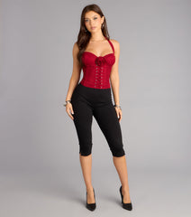 Sweet Talk Rose Lace Up Bustier