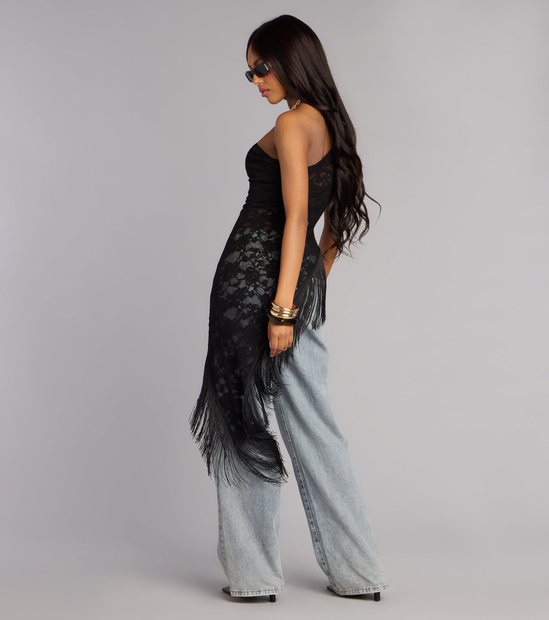 Festival Ready Lace Fringe Top