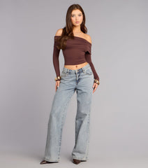 Casually Chic Knit Off-The-Shoulder Top