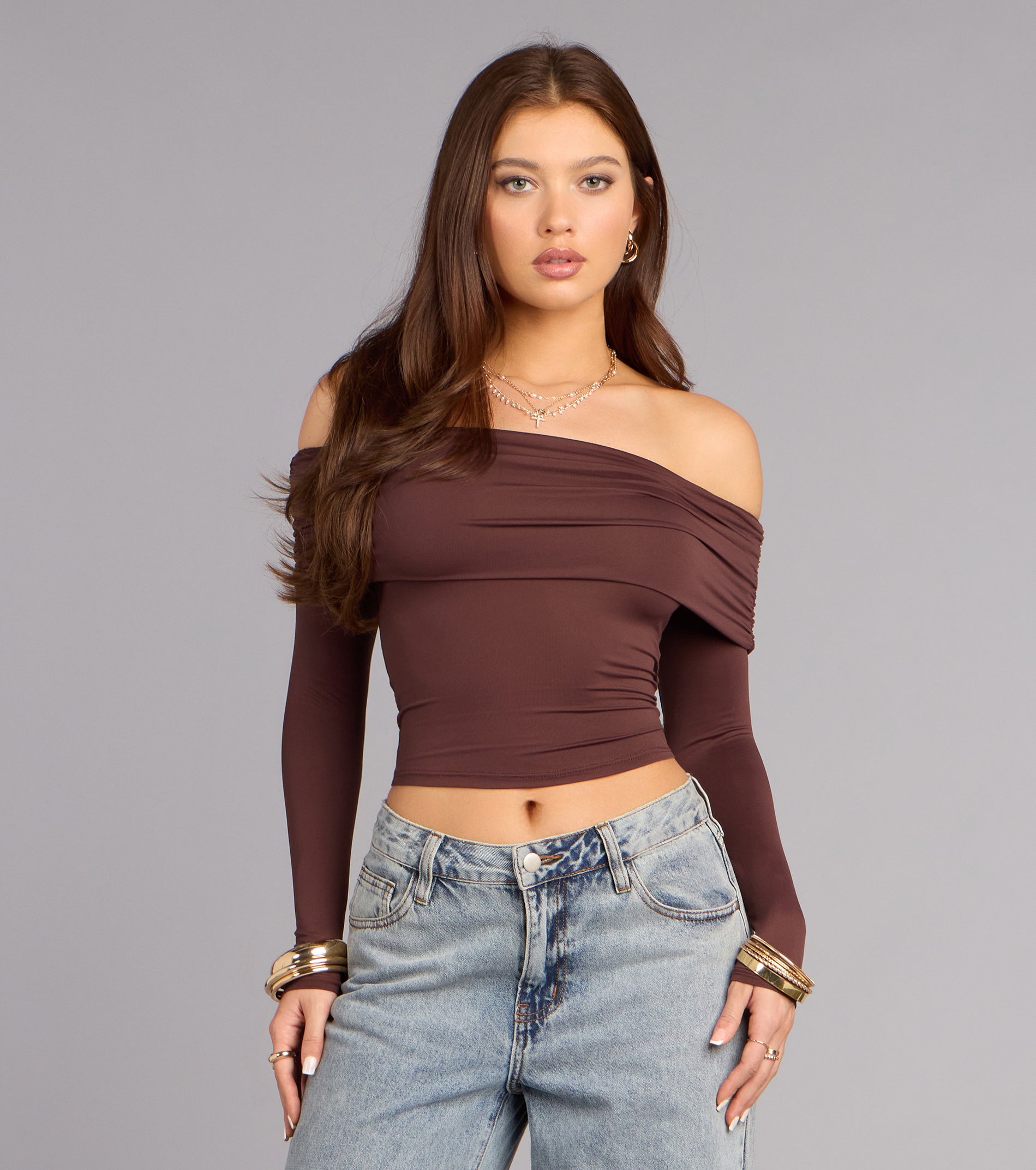 Casually Chic Knit Off-The-Shoulder Top