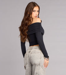 Easy Icon Off-Shoulder Top