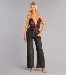 Bring The Drama Animal Print Cowl Neck Top