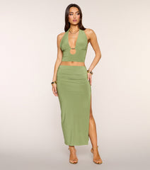 Sunkissed Confidence Plunge Halter Top