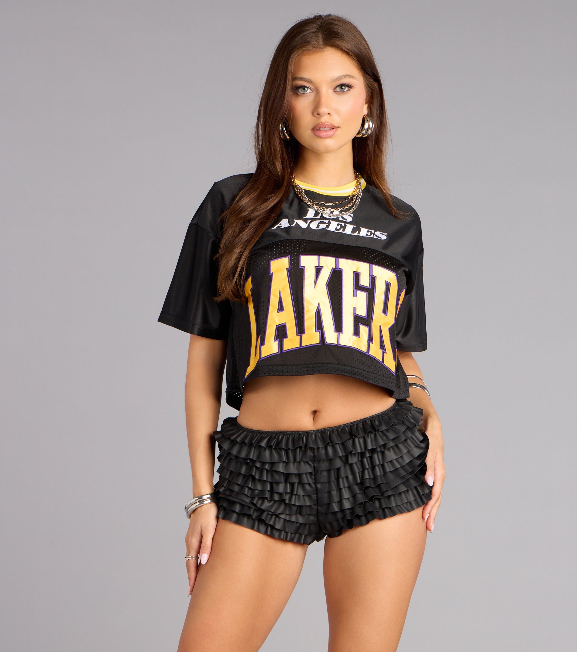 Ultra Game NBA Los Angeles Lakers Crop Top