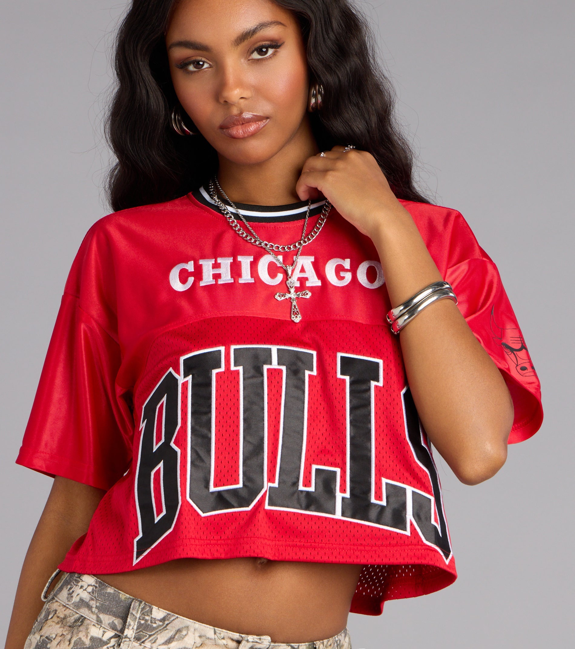 Ultra Game NBA Chicago Bulls Crop Top