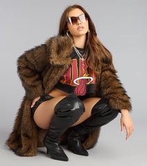 Ultra Game NBA Miami Heat Crop Sweatshirt