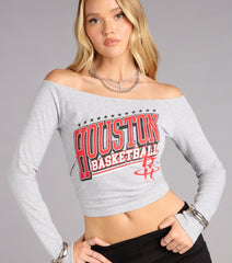 Ultra Game NBA Houston Rockets Off-The-Shoulder Top
