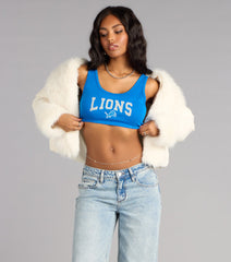 Ultra Game NFL Detroit Lions Crop Tank Top