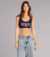 Ultra Game NFL New England Patriots Crop Tank Top