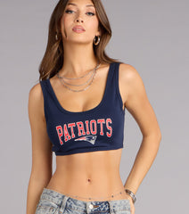 Ultra Game NFL New England Patriots Crop Tank Top