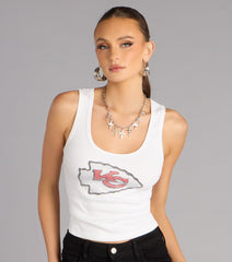 Ultra Game NFL Kansas City Chiefs Rhinestone Tank Top