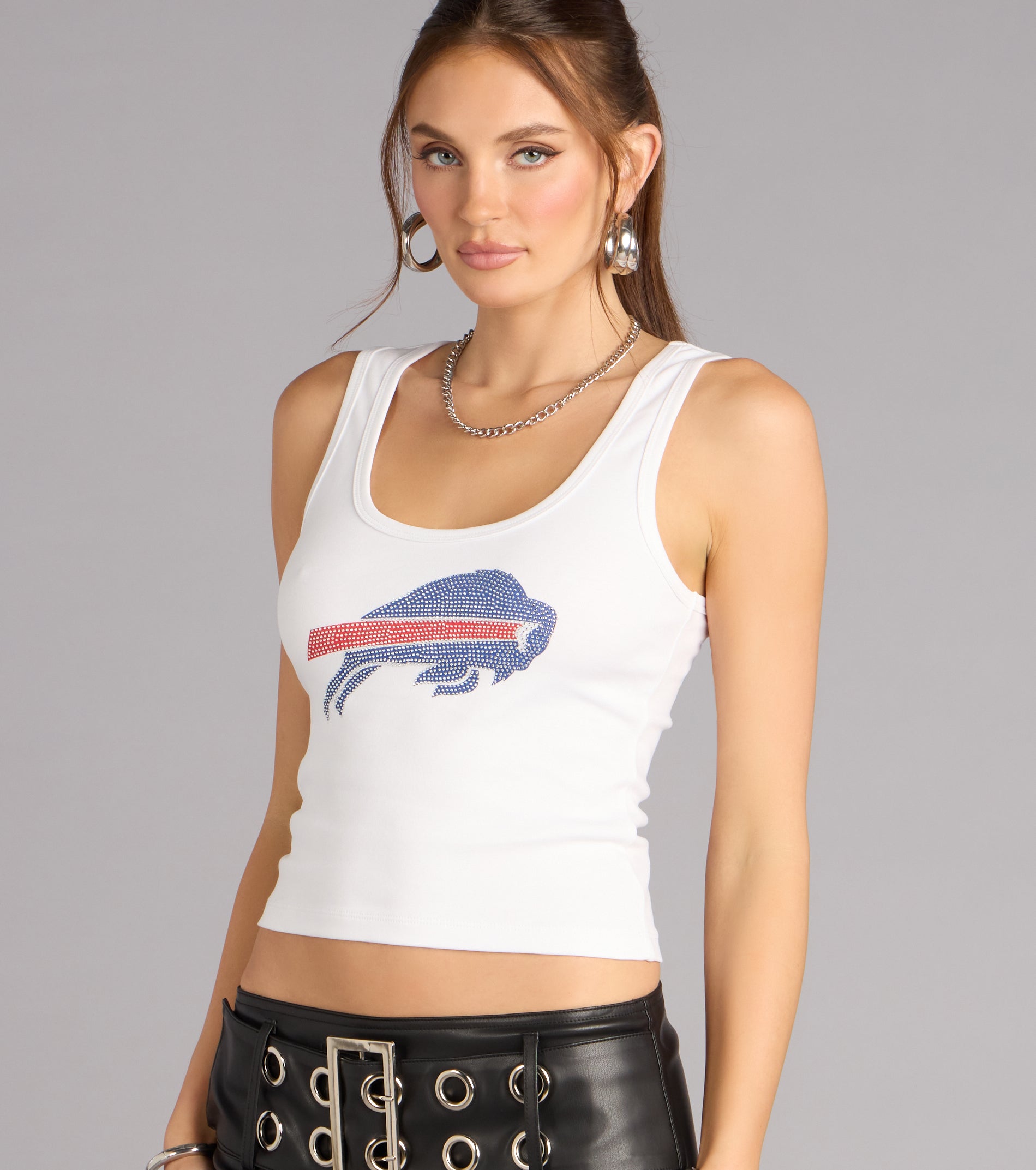 Ultra Game NFL Buffalo Bills Rhinestone Tank Top