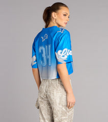 Ultra Game NFL Detroit Lions Mesh Crop Top